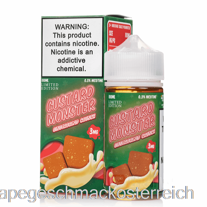 Gingerbread Crunch - Custard Monster - 100ml 3mg Vape-Geschmack